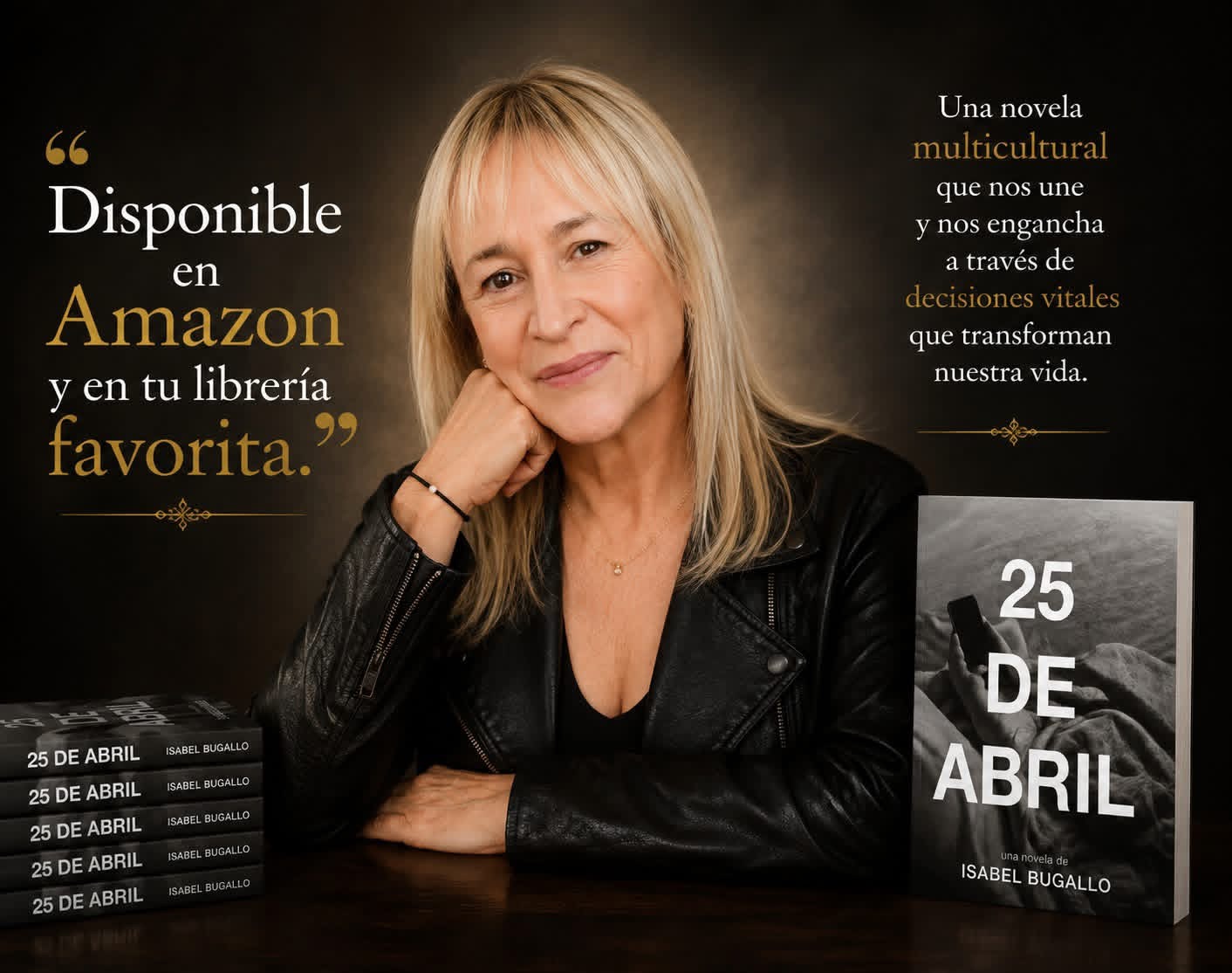 Isabel Bugallo, escritora de la novela 25 de abril